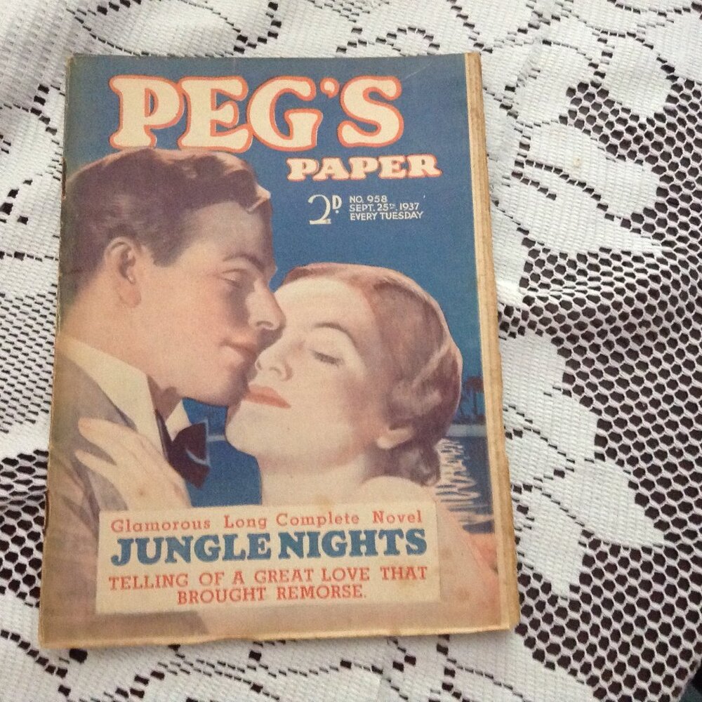ORIGINAL Peg's Paper, September 25, 1937 1930s '30s British Pulp Magazine